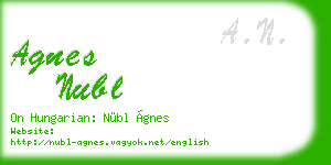 agnes nubl business card